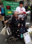 Disabled people Against Cuts protest the Tory Party Conference